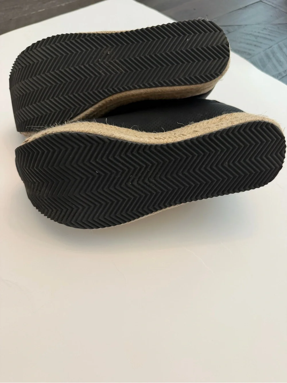 Menina Black Platform Espadrille Sneakers with Patterned Scarf Laces